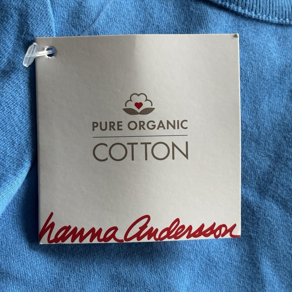 NWT Hanna Andersson Fiesta Sloth Tee Shirt 18-24mo Organic Cotton Blue Unisex - Picture 6 of 13